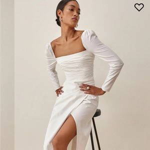 Reformation White Isaac Midi Dress Size 4